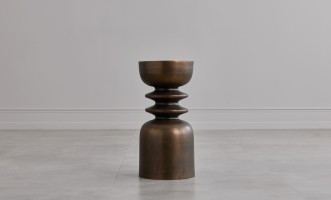 Coil Side Table Bronze Finish
