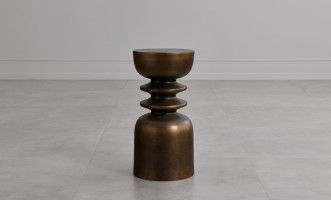 Coil Side Table Bronze Finish