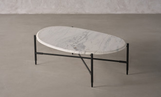 Banswada Oval Marble Top Coffee Table