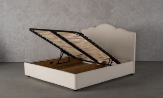 Sanderlight Bed 200x200 cm (Fabric: SOFT ROCK 102 MUSLIN (Cat. 3))