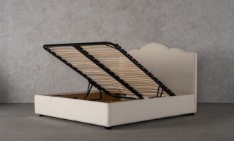 Sanderlight Bed 200x200 cm (Fabric: SOFT ROCK 102 MUSLIN (Cat. 3))