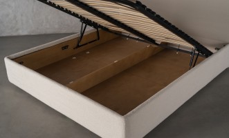Sanderlight Bed 200x200 cm (Fabric: SOFT ROCK 102 MUSLIN (Cat. 3))