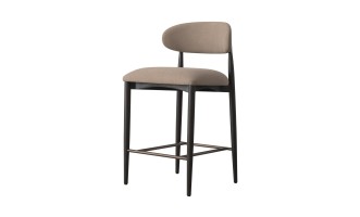 Bradley Counter Stool Black Oak (Linen Latte)