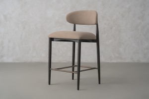 Bradley Counter Stool Black Oak (Linen Latte)