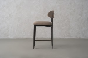 Bradley Counter Stool Black Oak (Linen Latte)