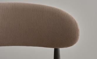 Bradley Bar Stool Black Oak (Linen Latte)