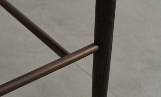 Bradley Bar Stool Black Oak (Linen Latte)