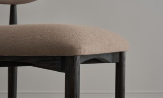 Bradley Bar Stool Black Oak (Linen Latte)