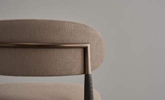 Bradley Bar Stool Black Oak (Linen Latte)