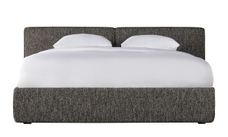 Double Bed 180x200 cm with Storage (Fabric: NEO col. Black (Cat. 3))