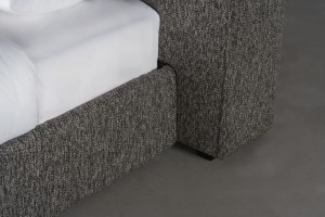 Double Bed 180x200 cm with Storage (Fabric: NEO col. Black (Cat. 3))