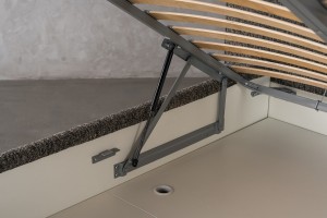 Double Bed 180x200 cm with Storage (Fabric: NEO col. Black (Cat. 3))