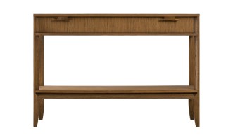 City Small Console with shelf and drawer Honey Oak color