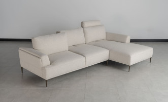 Calgary Light Gray Right Facing Corner Sofa