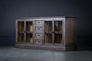 Shanghai Dark Sideboard with Glass Doors