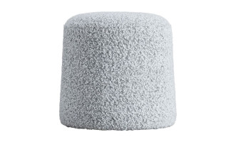 Terry Black and White Boucle Pouf