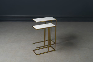 Soho Marble Top Side Tables Set of 2
