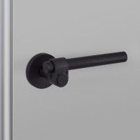 Door Handle set Cast Welders Black Sprung