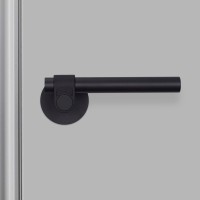 Door Handle set Cast Welders Black Sprung
