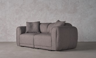 Nuvola 2-seater Straight Sofa (Fabric: FIORD PLAIN col.106 (Cat. 3))