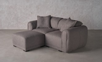 Nuvola 2-seater Straight Sofa (Fabric: FIORD PLAIN col.106 (Cat. 3))