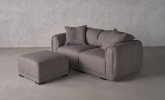 Nuvola 2-seater Straight Sofa (Fabric: FIORD PLAIN col.106 (Cat. 3))