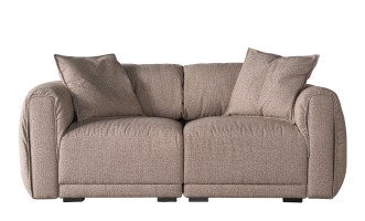 Nuvola 2-seater Straight Sofa (Fabric: SAGA 03 MUSHROOM (Cat. 3))