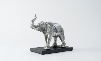 Elephant Silver Bookend