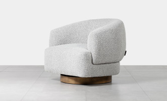 Bonnie Swivel Armchair (Fabric Mucca Bella 13)
