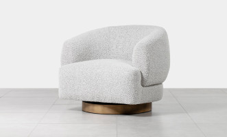 Bonnie Swivel Armchair (Fabric Mucca Bella 13)