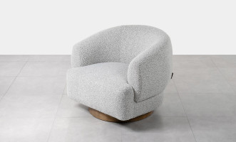 Bonnie Swivel Armchair (Fabric Mucca Bella 13)