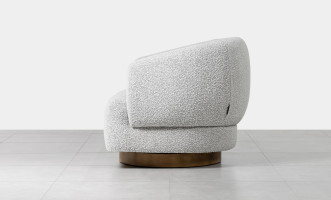 Bonnie Swivel Armchair (Fabric Mucca Bella 13)