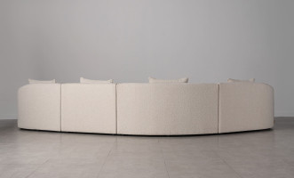 Jenner Curved Sofa (Fabric A2635 Color 2A)