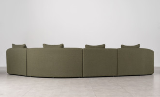 Jenner Curved Sofa (Fabric Copengagen 502)