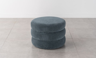 Tory Small Ottoman (fabric Chloe Teal)