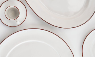 Salad/Dessert Plate Beja White-Red 22,6 cm