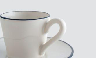 Coffee Cup and Saucer Beja White-Blue 80 ml