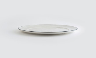 Round Platter Beja White-Blue 38 cm