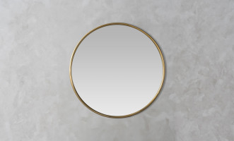 Walker Round Mirror Brass Finish d58 cm