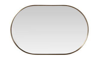 Walker Oval Mirror Brass Finish