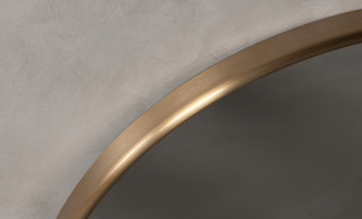 Walker Oval Mirror Brass Finish