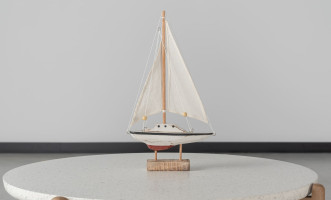 Sailboat With Fabric Sail Medium
