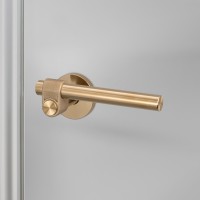 Door Handle set Cast Brass Sprung