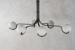 Scoop Chandelier Dining / dark bronze