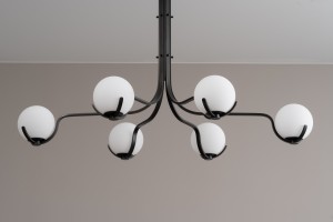 Scoop Chandelier Dining / dark bronze