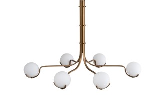 Scoop Chandelier Dining / dark brass