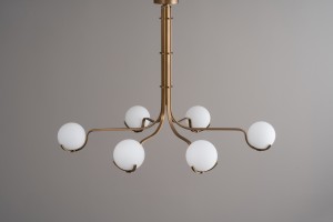Scoop Chandelier Dining / dark brass