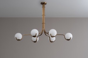 Scoop Chandelier Dining / dark brass
