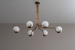 Scoop Chandelier Dining / dark brass