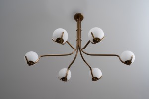Scoop Chandelier Dining / dark brass